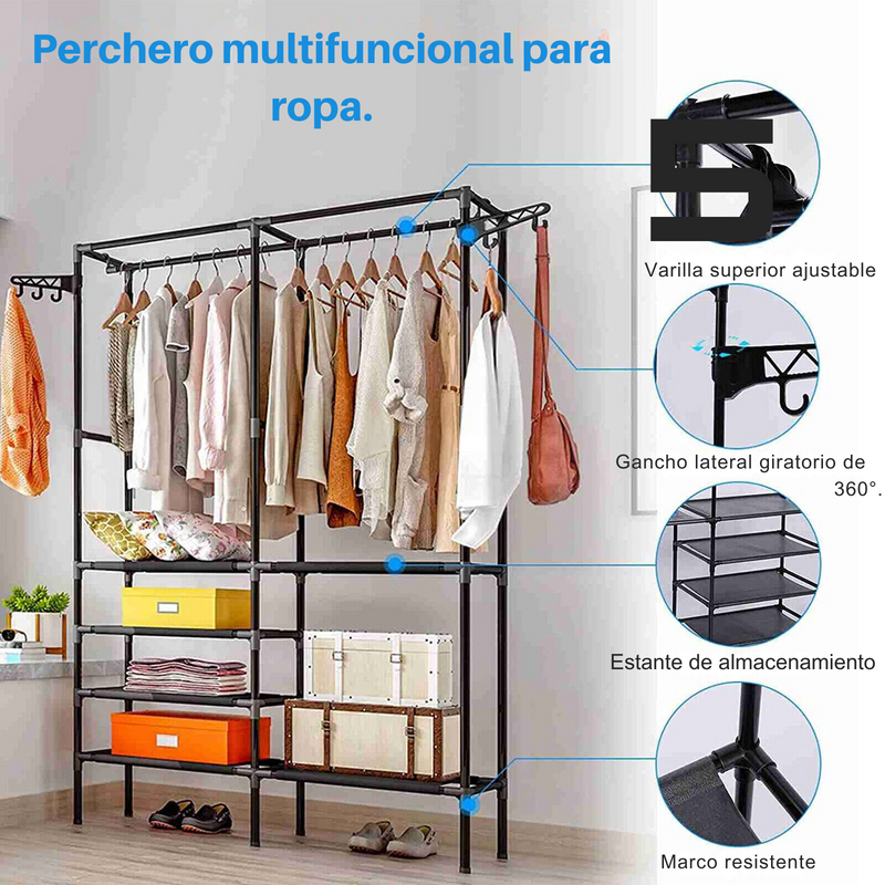 Perchero Organizador Multifuncional Doble