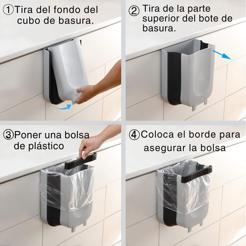 Bote de Basura Plegable de 9 Litros