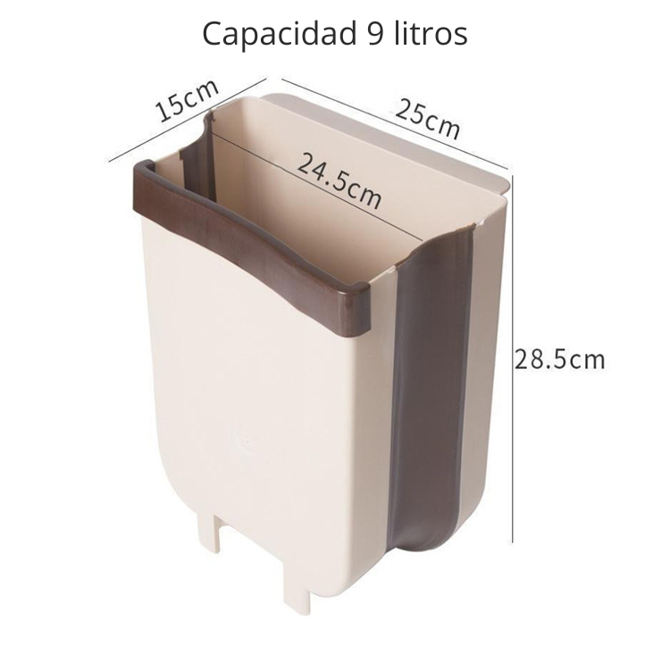 Bote de Basura Plegable de 9 Litros